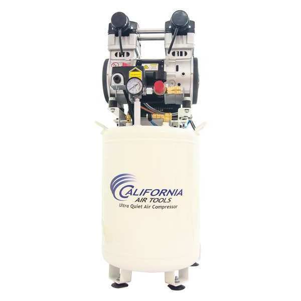 Ultra Quiet Oil-Free 10 gal 2-HP & Auto Drn 220V