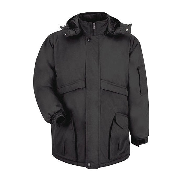 Men's Black Hooded Parka size JP70BK RG XL