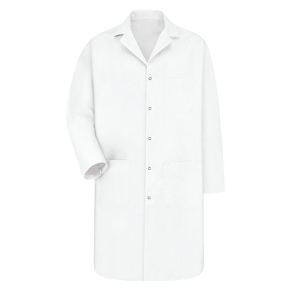 Mens White Lab Coat W/ Grippers