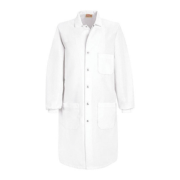 Unisex White 80/20 Lab Coat W/Knit