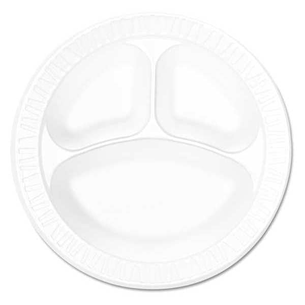 Foam Plate, 3Comprtmnt, 10-1/4