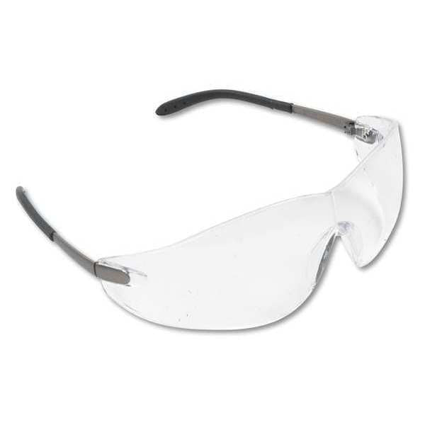 Safety Glasses, Clear Polycarbonate Lens, Scratch-Resistant, 12PK