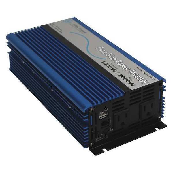 Power Inverter, Pure Sine Wave Form, 1000W Nominal Output, 120V AC Output Voltage, 1 Outlets