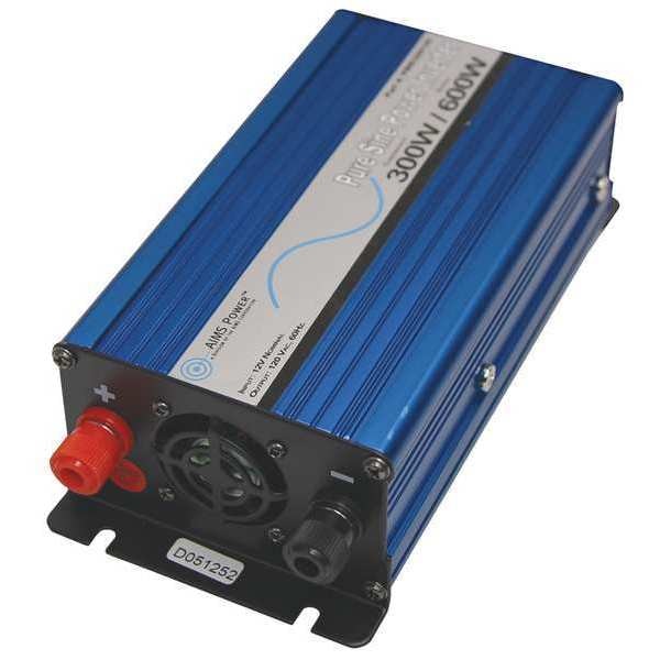 Inverter with Cables, Pure Sine Wave Form, 300W Nominal Output, 120V AC Output Voltage, 1 Outlets