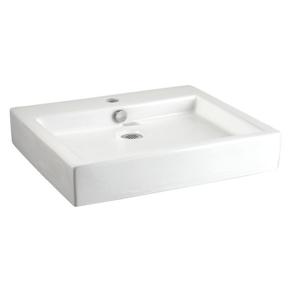 Above Counter Sink, Rectangular, White