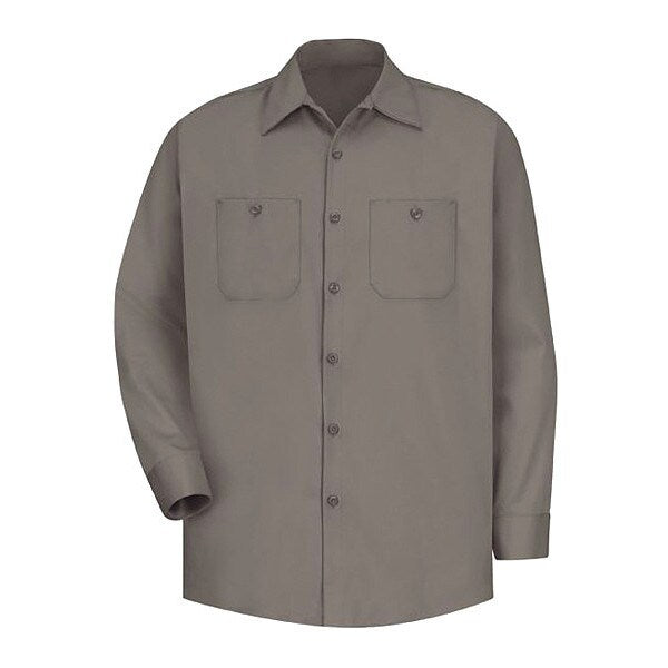 Mns Ls Khaki Dp Cotton Workshirt, XL