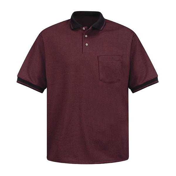 Mns Ss Diag Twill Polo Br/Bk W/Pkt