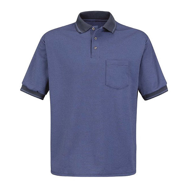Mns Ss Diag Twill Polo Nv/Mb W/Pkt