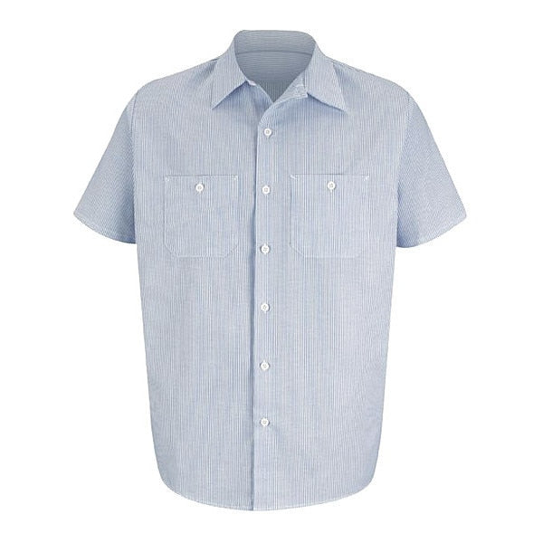 Mens Blue/Wh Stripe Leno Workshirt