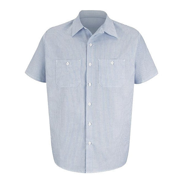 Mens Blue/Wh Stripe Leno Workshirt