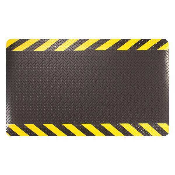 Anti-Fatigue Mat, Chevron, 10 ft. L x 3 ft. W, Vinyl Foam, Diamond Surface Pattern, 9/16