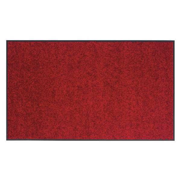 Entrance Mat, Red/Black, 3 ft. W x