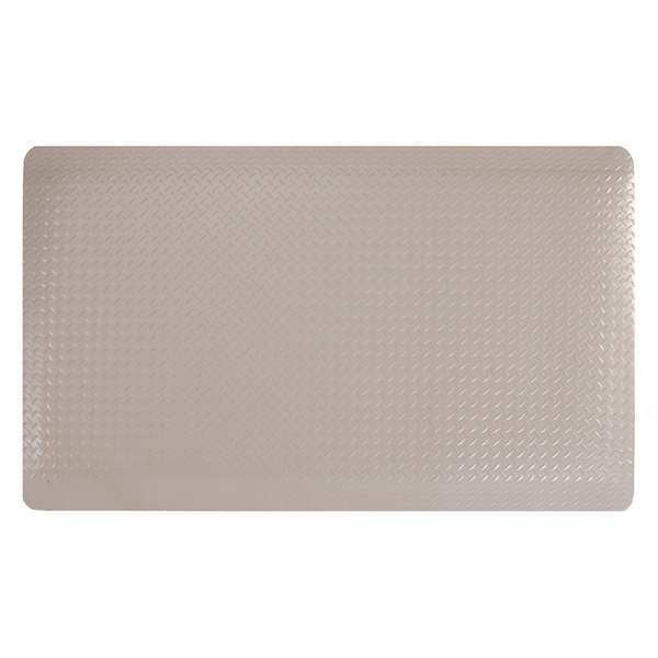 Anti-Fatigue Mat, Gray, 5 ft. L x 3 ft. W, 15/16
