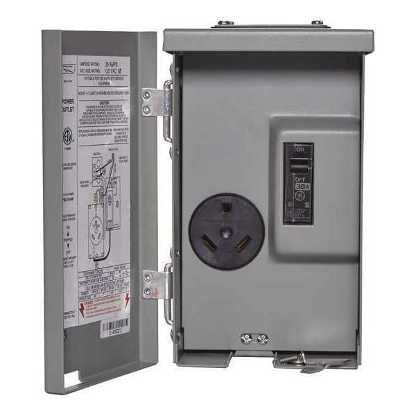 RV Power Oulet, w/Breaker, 30A
