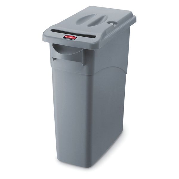15-7/8 gal Confidential Document Container, 60L, Gray, Gray