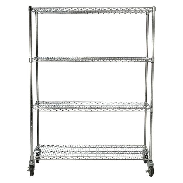 Mobile Rack, Shelf Ingredient Bins, Chrome