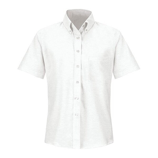 Wmns White Drs Shirt 60/40 Oxf S/S