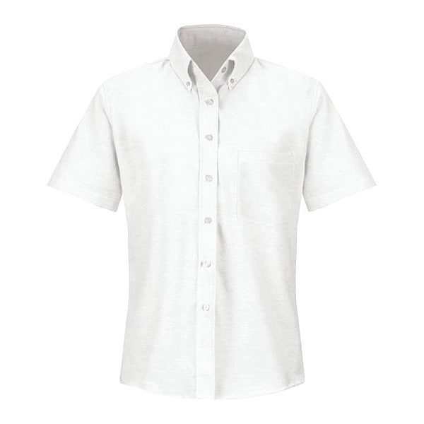 Wmns White Drs Shirt 60/40 Oxf S/S