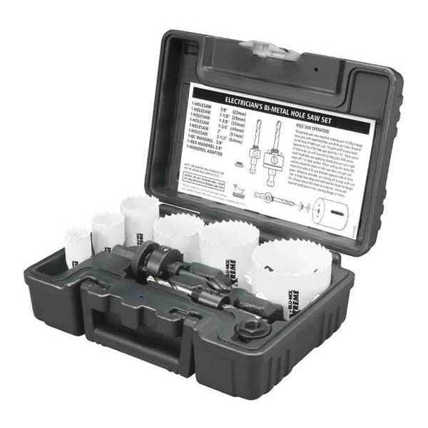 Electrician Bi-Metal Hole Saw Kit, 9 pcs.