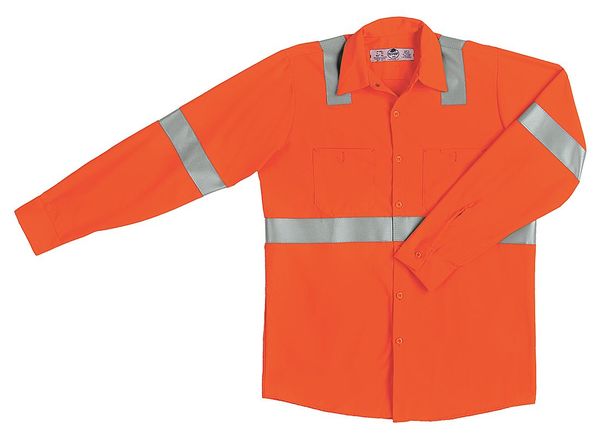 Ls Hi-Viz Workshirt - Ansi Class 2, M