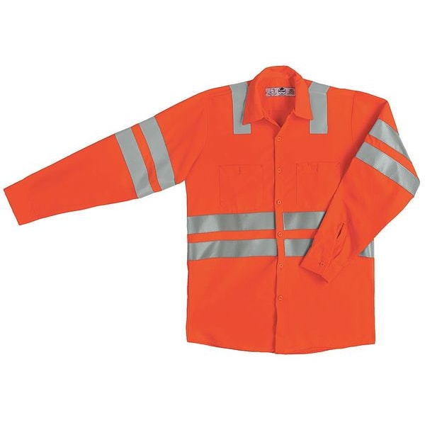 Ls Hi-Viz Workshirt - Ansi Class 3, M