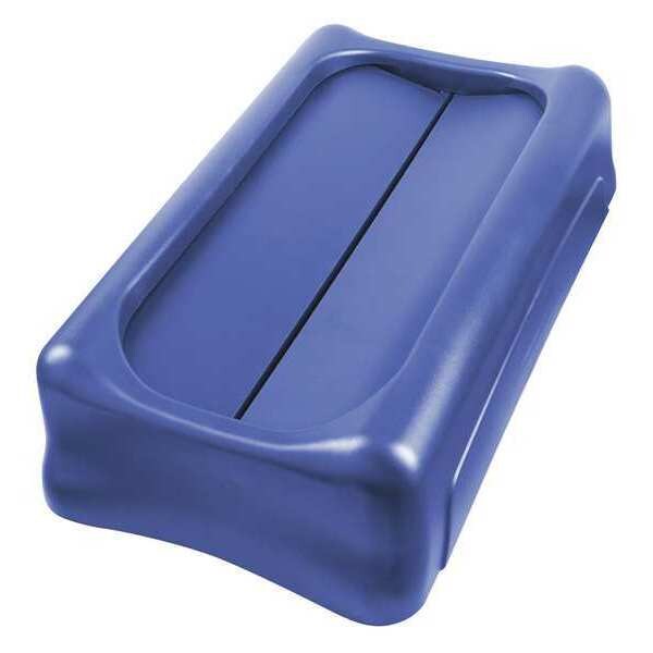 Trash Can Lid, 11.4 in W/Dia, Blue, Resin