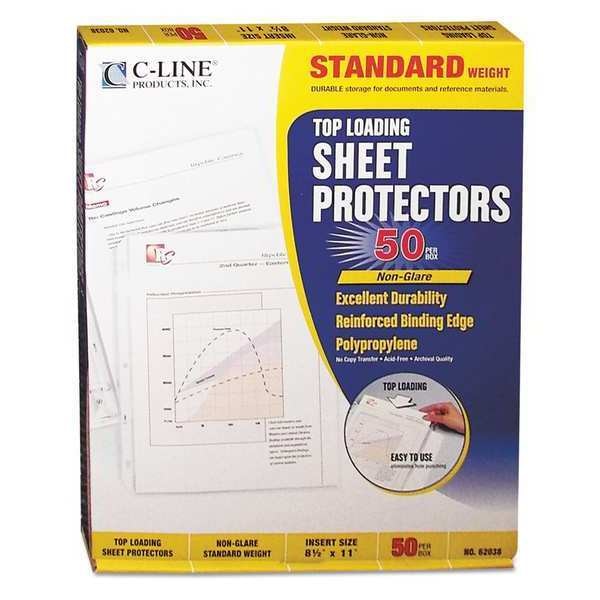 Sheet Protector, Top-Load, Nonglare, PK50