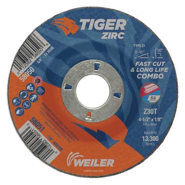 Combo Wheel, Type 27, 0.125 in Thick, Zirconia Alumina