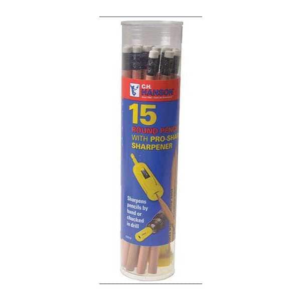 Round Pencils, 1 ProSharpener, 15PK