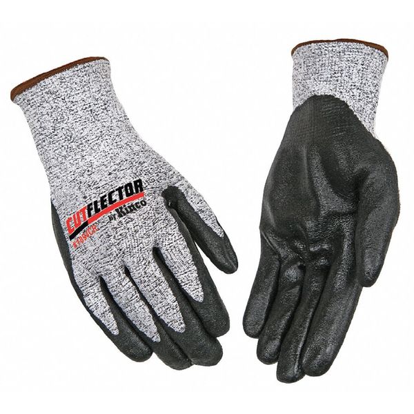 Cut Resistant Gloves, Gray/Black, XL, PR, Glove Coating Finish: Foam