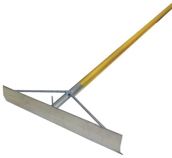 Concrete Placer, Hook, Blade Width 4 in, Blade Length 19 1/2 in, Handle Length 60 in, Aluminum
