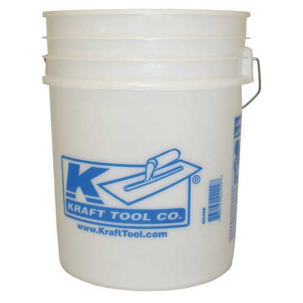 Mixing Bucket, 11 7/8 in W x 15 in L, 5 gal, Translucent, Plastic