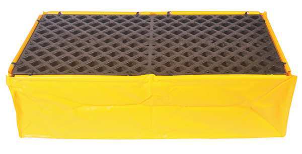 Drum Spill Containment Pallet, 66 gal Spill Capacity, 2 Drum, 1200 lbs., Polyethylene