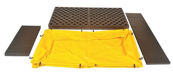 Drum Spill Containment Pallet, 66 gal Spill Capacity, 2 Drum, 1200 lbs., Polyethylene