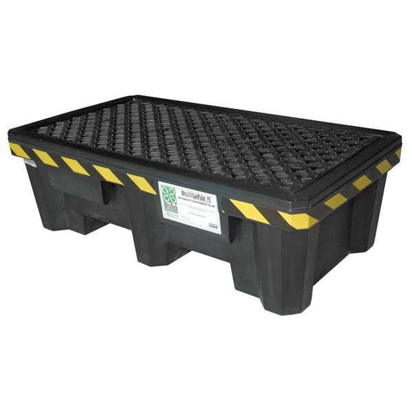 Ultra Spill Pallet(R), Economy Model, 66 gal Spill Capacity, 2 Drum, 1500 lb, Polyethylene