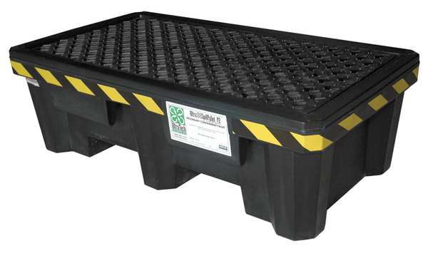 Ultra Spill Pallet(R), Economy Model, 66 gal Spill Capacity, 2 Drum, 1500 lb, Polyethylene