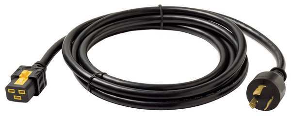 Power Cord, L5-20P, IEC C19, 10 ft., Blk, 20A