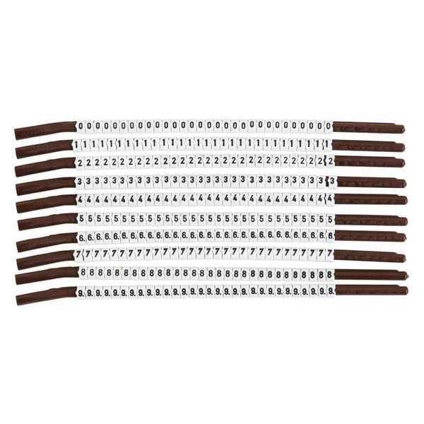 Clip Sleeve Wire Mrkrs, 0-9, Blk/Wht, PK10, SCNC-15