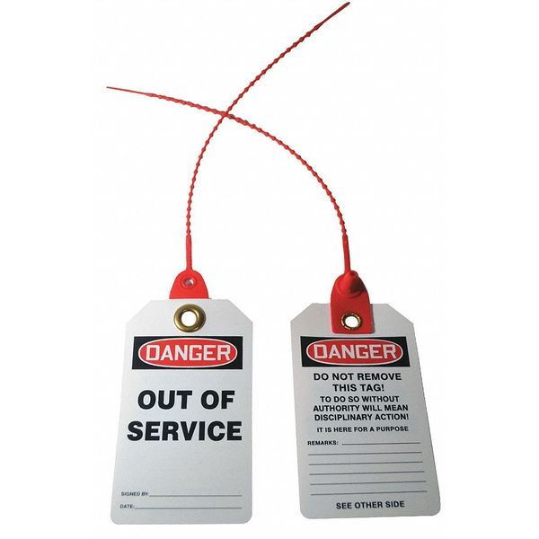 Loop n Lock Danger Tag, 5-7/8x3-3/8, PK10