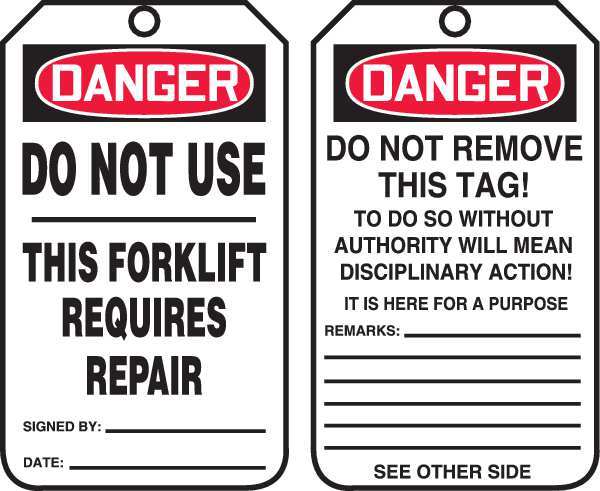 Danger Tag, 5-3/4 x 3-1/4, PK25