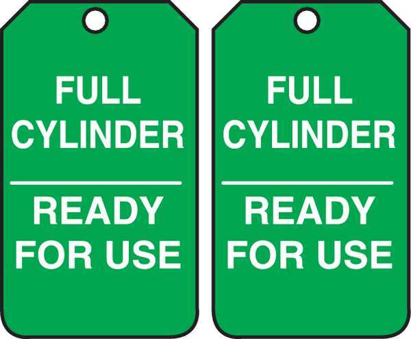 Cylinder Tag, 5-3/4 x 3-1/4, PK25