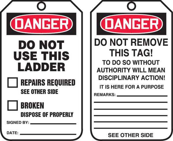 Danger Tag, 5-3/4 x 3-1/4, PK25