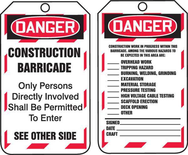 Danger Tag, 5-3/4 x 3-1/4, PK25