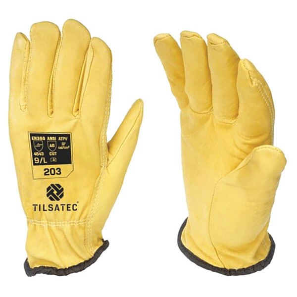 Cut Resistant Driver Gloves, A6 Cut Level, Uncoated, 9, 1 PR