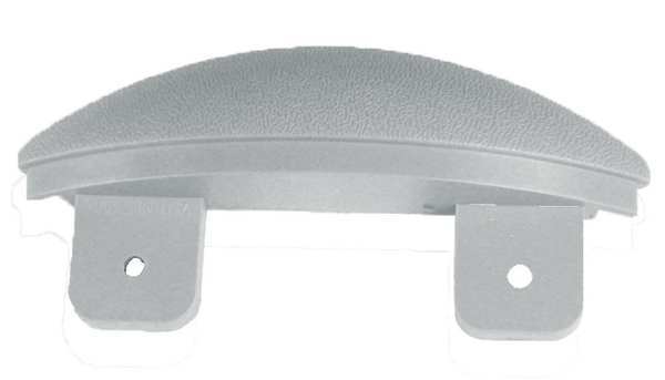 End Cap, Silver-Gray, 5 x 1-1/16In