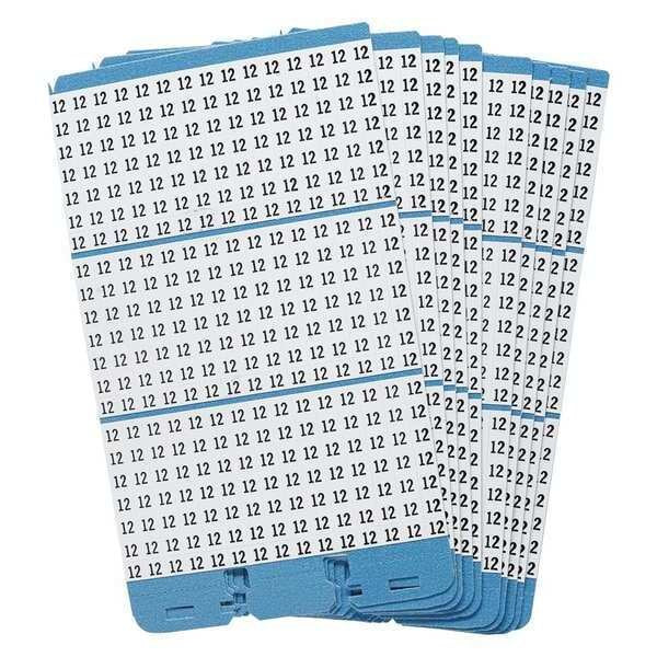 Porta-Pack Wire Markers, 12, Blk/Wht, PK10