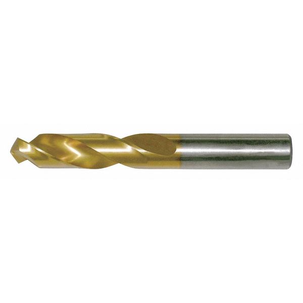 Screw Machine Drill Bit, #9 Size, 135  Degrees Point Angle, High Speed Steel, TiN Finish