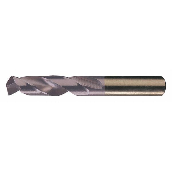 Screw Machine Drill Bit, 3/8 in Size, 135  Degrees Point Angle, Cobalt, TiAlN Finish, Spiral Flute