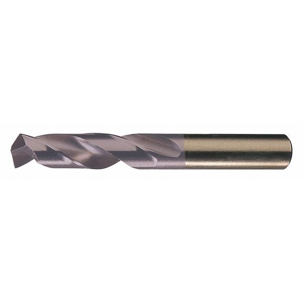 Screw Machine Drill Bit, 27/64 in Size, 135  Degrees Point Angle, Cobalt, TiAlN Finish, Spiral Flute
