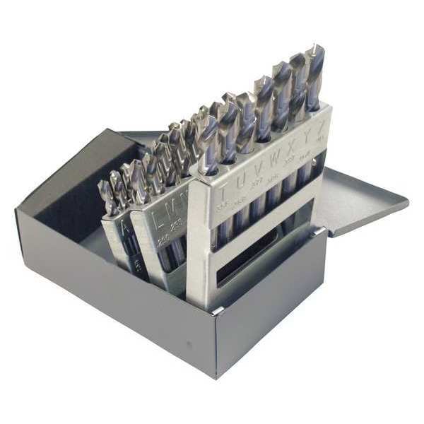 26PC 118Â° General-Purpose Screw Machine Length Drill Set Cleveland 2120 Bright HSS RHS/RHC A-Z